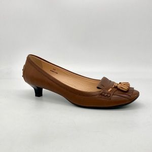 Tod's Brown Leather Heeled Shoes